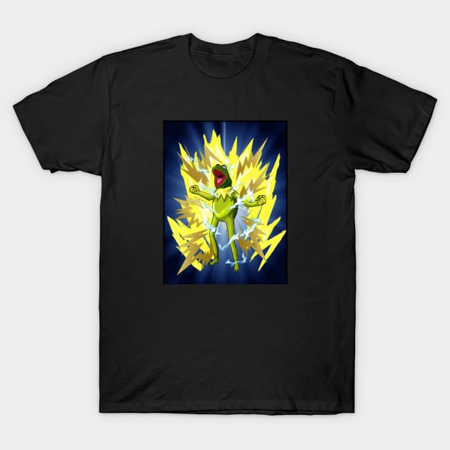 Super Saiyan Kermit T-Shirt by FungibleDesign